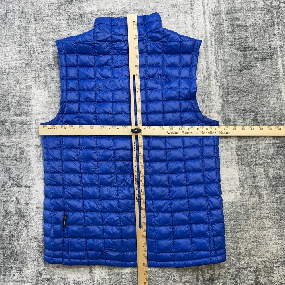 The North Face Thermoball‎ Eco Vest Mens Medium Blue Quilted Puffer Insulated